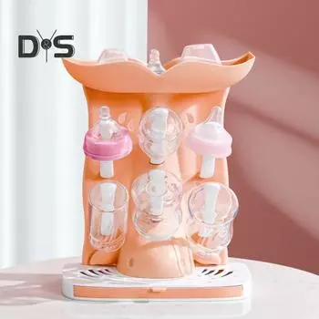 Сушилка для детских бутылочек на 6 бутылочек, вертикальная стойка для экономии места, съемная полка для бутылочек, аксессуары для младенцев, детали для насоса зелёный