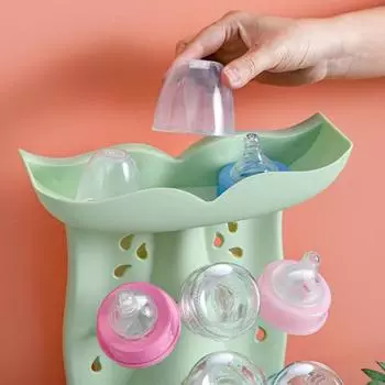 Сушилка для детских бутылочек Yousheng на 6 бутылочек, вертикальная стойка для экономии места, съемная полка для бутылочек, аксессуары для младенцев, детали для насоса оранжевый