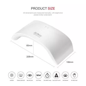 Сушилка для дизайна ногтей PHOENIXY, 36 Вт, сушилка для гель-лака, УФ-лампа для сушки маникюра, светодиодная лампа для домашнего дизайна ногтей, инструменты для фототерапии, лампа для фототерапии розовый