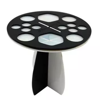 Сушилка для кистей для макияжа с 14 отверстиями, держатель для кистей для макияжа, сушильная подставка, органайзер круглой формы, акриловый лоток для хранения