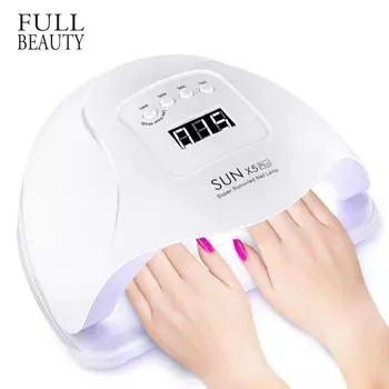 Сушилка для ногтей SUNX 5 PLUS УФ-светодиодная лампа для ногтей с ЖК-дисплеем с 4 нижними таймерами EU Plug