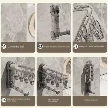 Сушилка для носков для ванной комнаты, складные полки для сушки, новый крючок на присоске белый