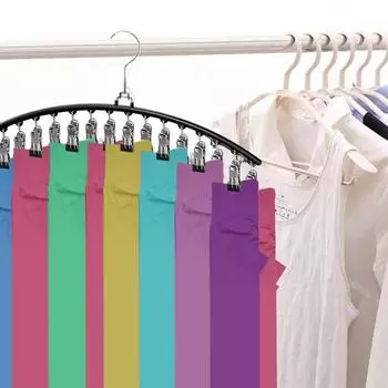 Сушилка для носков из нержавеющей стали с 15 зажимами. Многофункциональная металлическая вешалка для штанов для йоги. Вмещает 15 леггинсов. Компактный органайзер для леггинсов. A