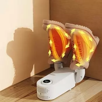 Сушилка для обуви, грелка для обуви, можно использовать для обуви, носков, перчаток, быстрая сушка и дезодорирование, складная, легко хранить, легко использовать, легко переносить белый