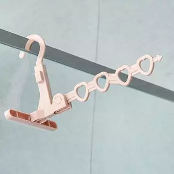 Сушилка для одежды Компактная настенная установка с 4 вращающимися крючками Многофункциональная складная сушилка розовый