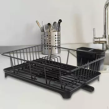 Сушилка для посуды для кухонной стойки, сушилка, многофункциональный органайзер для экономии места, подстаканник с