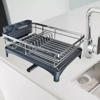 Сушилка для посуды, Доска для сушки, Держатель для вилок, Экономия места для чашек, Палочка для столовых приборов