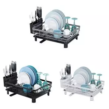 Сушилка для посуды Кухонная утварь Сушилка для посуды Сушилка для посуды Посуда белый