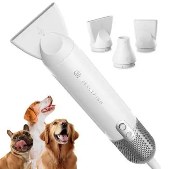 Сушилка для собак Jellyfish Pet Dog Dryer для домашних животных Pet Маленькая, легкая и портативная в сушилке для собак, экономит время, быстро регулирует температуру и объем воздуха белый
