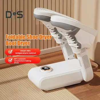 Сушилка для сухой и мокрой обуви с вентилятором, цифровым дисплеем, функцией таймера, низким уровнем шума, складной конструкцией, для использования в дороге, сушилка для обуви и ботинок A