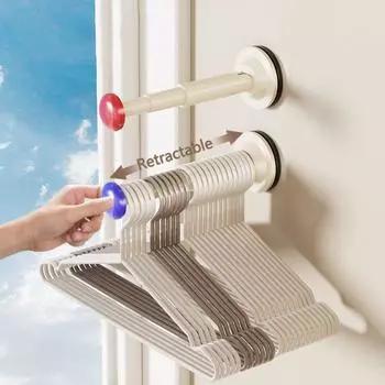Сушилка на присоске Масштабируемая телескопическая вешалка-вешалка Органайзер для вешалок Офисный декор