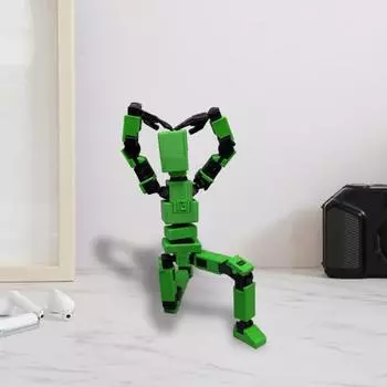 Суставное человеческое украшение, подвижные суставы с 3D-печатью, игрушка-робот с разной осанкой, человеческая фигурка, украшение для домашнего офиса и рабочего стола белый