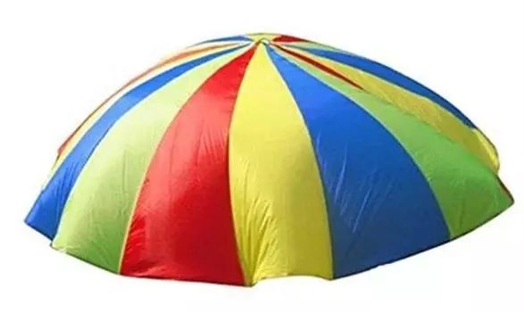 Sutekus Play Parachute Balloon Colorful Sports Day 4 Colors Kindergarten Nursery School Storage Bag Included