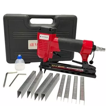Sutekus Staple Air Tacker 10J Стандартная длина стопы Нормальное давление 800 скоб в комплекте Алюминиевый корпус Прочный 10-22 мм SJ10/22R красный