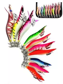 Sutte Lure красочный набор из 10 цветов, люминесцентный, яркий, привлекательный цвет, акцент на ловле кальмаров [Товар]
