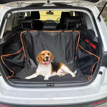 SUV Cargo Liner для собак Водонепроницаемый задний грузовой коврик Складной чехол для сиденья собаки Коврик Защитный чехол для багажника для внедорожников Седанов Ван чёрный