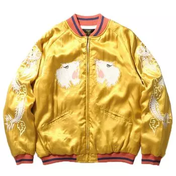 СУВЕНИРНАЯ КУРТКА ИЗ ВИСКОЗА XXL ЗОЛОТАЯ [Хьюстон] (ТИГР) Мужской золотой