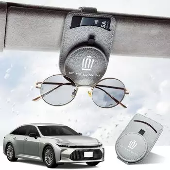 SUVVNE держатель для солнцезащитных очков Crown держатель для солнцезащитных очков карманный солнцезащитный козырек автомобиля держатель для очков кожаный CROWN 35 серии CROSSOVER TZSH35 AZSH35 2022 Car Sun