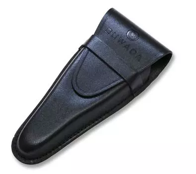 SUWADA Чехол из натуральной кожи для кусачек для ногтей, черный, большой, чёрный