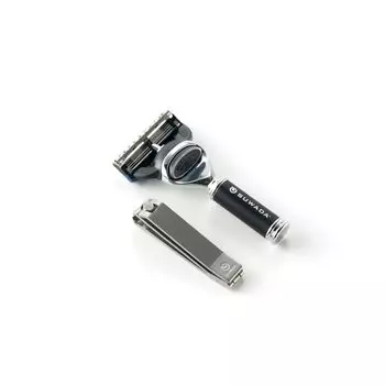 SUWADA Travel Set Mini Nail Clipper Travel Razor [Black] & [Authentic] чёрный