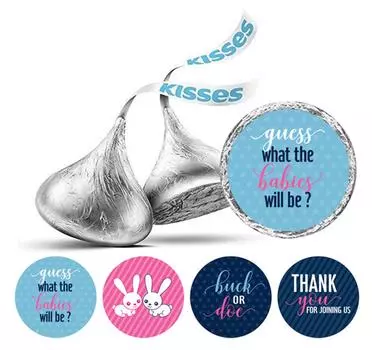 Сувенир Darling 190 шт. Угадай, что такое наклейки для малышей Шоколадные этикетки для шоколада 0.75 Inches Diameter красный