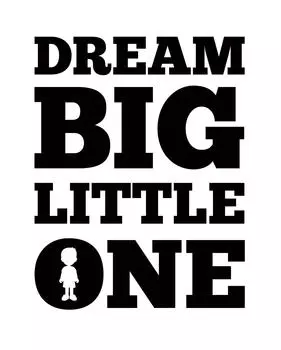 Сувенир Darling Dream Big Little One Мешковина с принтом Детская декоративная ткань из мешковины с принтом Только для детской Burlap Print Only(8 x 10 Inches) бежевый