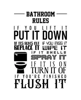Сувенир Darling Правила ванной комнаты Печать на мешковине Домашний декор Правила поведения в туалете Идея подарка на новоселье - Печать только на мешковине Burlap Print Only(8 x 10 Inches) бежевый