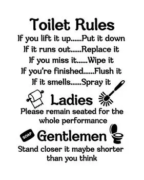 Сувенир Darling Правила ванной комнаты Печать на мешковине Правила поведения в туалете Декор Идея подарка на новоселье — Печать только на мешковине Burlap Print Only(8 x 10 Inches) бежевый