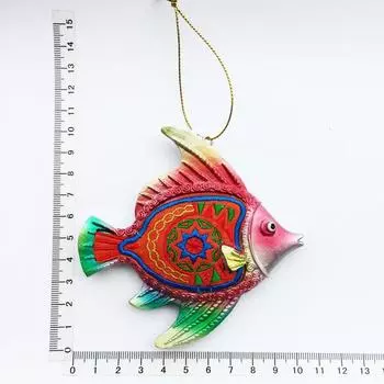 Сувенир для туристов с Бали, креативный магнит на холодильник, вышитая смолой рыба, магниты на холодильник, расписанные декоративные изделия ручной работы