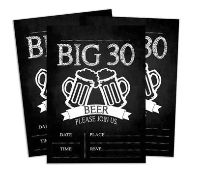 Сувенирная черная пригласительная открытка на день рождения Darling, для печати, заполнения или записи, приглашения для вечеринок, упаковка из 28 5 x 7 5 x 7 Inches чёрный