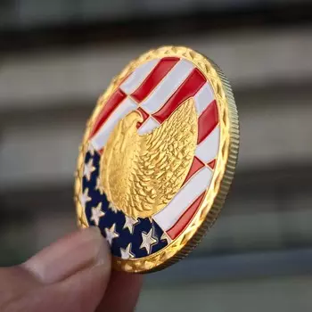Сувенирная монета Медаль Почета ветеранов ВВС США Памятная монета Болельщики ВВС США золотой