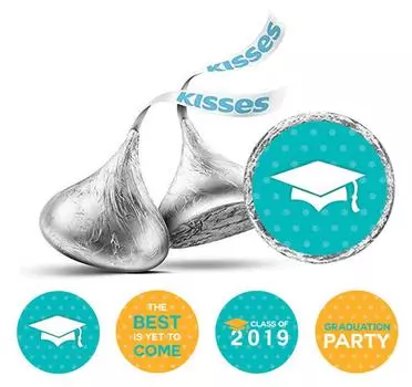 Сувенирные конфеты Darling 190 шт. Наклейки на тему выпускного шоколадные этикетки своими руками 0.75 Inches Diameter золотой