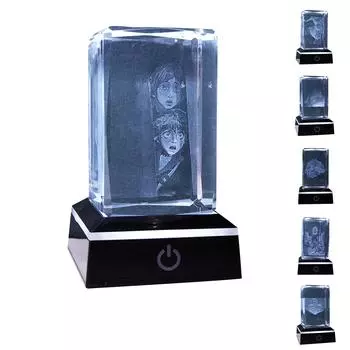 Сувенирный хрустальный стеклянный цветной держатель лампы с объемной резьбой One Size