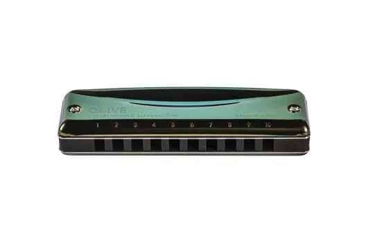 SUZUKI 10 hole harmonica OLIVE D key C-20