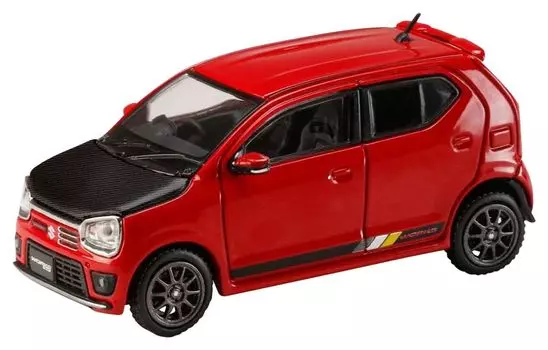 Suzuki Alto Works Carbon Bonnet Custom Version Pure Red 1/64 (HA36S)