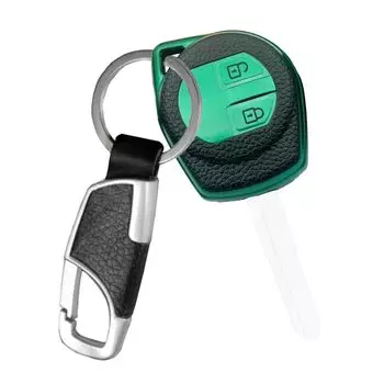 Suzuki Car Key Cover with Key Chain Leather Look TPU Shockproof Design for Ignis