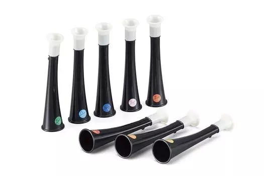 SUZUKI Хоровой рожок Suzuki, 1 октава, 8 тонов. Рог, который издает звук, независимо от того, дуете вы или вдыхаете, высота звука при дуновении и вдыхании отличается на 1 октаву.