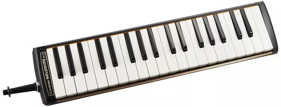 SUZUKI Клавиатурная губная гармошка Melodion Alto 37 клавиш Сделано в Японии Прекрасно звучащая модель с металлическим корпусом Легкий мягкий футляр M-37C чёрный