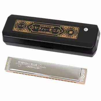 SUZUKI Luxury Miyata C key 21 hole double tone harmonica MH-21 серебряный
