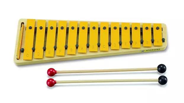 SUZUKI Mini Glockenspiel Soprano 13 основных нот 3 производных ноты MSG-13 +