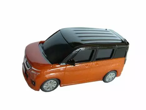 SUZUKI SOLIO bandit 3-го поколения, автомобиль с инерционным двигателем, мини-автомобиль, цвет «оранжевый перламутровый металлик», двухцветная крыша, 2020~ чёрный
