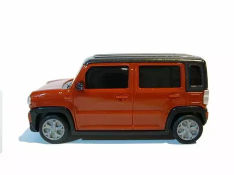 SUZUKI Suzuki New Hustler HUSTLER Pull Back Car Mini Car Образец цвета Образец цвета Vermilion Orange Gunmetallic 2 Tone оранжевый