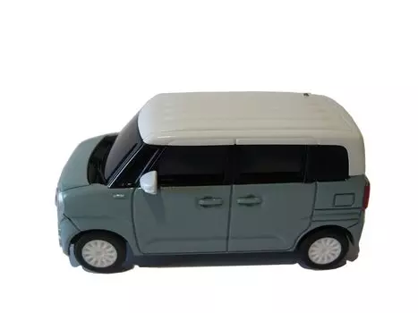 SUZUKI Wagon R Smile Pull Back Car Mini Car Off Blue Metallic White 2 Tone Крыша белый