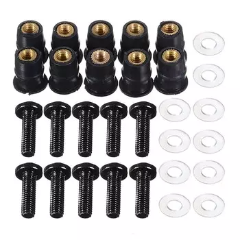 Suzuki With wrentch Motorcycle Windscreen Fairing Mountings Windshield Bolts Screws Nut Fastener чёрный