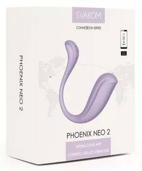 SVAKOM PHOENIX NEO 2 Phoenix Neo Носимая вибратор с дистанционным управлением Подходит для Мощная вибрация Совместимость с приложением Пульт дистанционного управления воспроизведением Совместимость с видеосинхронизацией