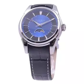 СВАЛЬБАЛ Мужская SV10-LBL (Кварцевые мужские часы Sun Flame) Круглые часы из черной нержавеющей стали с несколькими стрелками, аналоговые