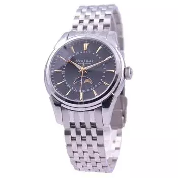 СВАЛЬБАЛ Мужская SV10-MBK (Кварцевые мужские часы Sun Flame) Круглые часы серебристые с несколькими стрелками аналоговые