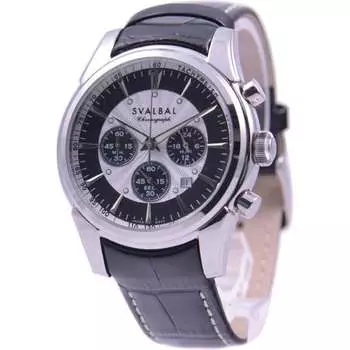 СВАЛЬБАЛЬ Мужская SV11-LWH (Кварцевые мужские часы Sun Flame) Круглые часы, черные, с несколькими стрелками, аналоговые