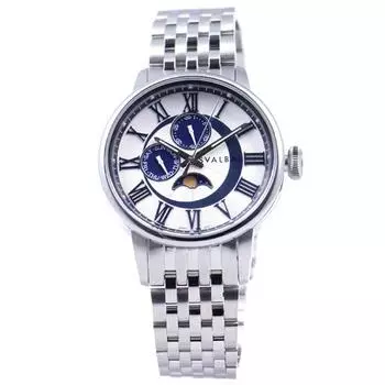 СВАЛЬБАЛЬ Мужская SV15-MWH (Пламя Солнца) Круглые часы из серебристой нержавеющей стали с несколькими стрелками, аналоговые