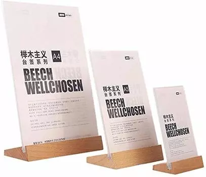 SVIAO держатель для знака фоторамка прозрачный акриловый подставка для меню POP стенд двухсторонний рекламный держатель для фотокарт 1 шт. (A6)